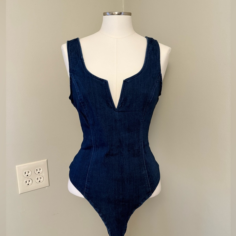 Elegant Denim Bodysuit for Women